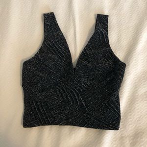 Aqua Sparkle Crop Top